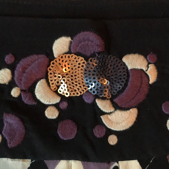 Anthropologie high waist cream/purple polka dot lightweight lined silk skirt EUC - Picture 4 of 7